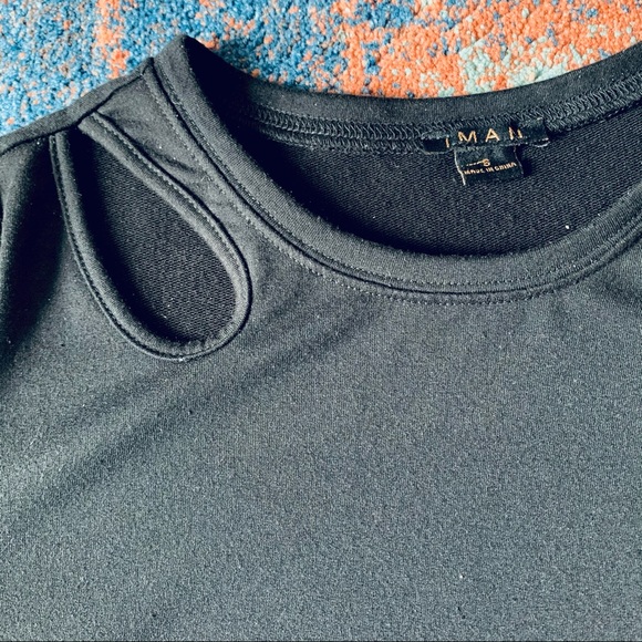 IMAN Black Tunic with Cutout Detailing, size S - Picture 3 of 7